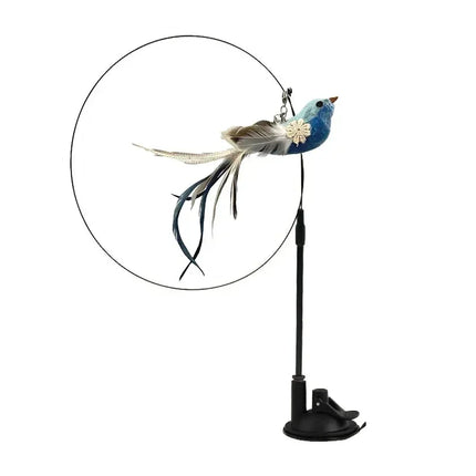 Kattenspeelgoed | Interactieve Pauwenpluim Met Bel | Kunststof Verenstok | Kattenstok | Speeltjes Voor Kittens En Katten | Huisdierbenodigdheden | Veilig En Duurzaam | Simulatie Vogelmotief | Indoor Plezier