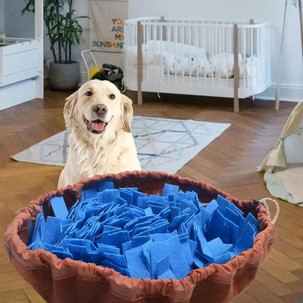 Wasbare Vilt Snuffelmat voor Honden | Opvouwbare Hersenstimulerende Voedselmat | Ideaal voor Mentale en Fysieke Uitdaging