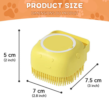 Multifunctionele Badborstel voor Huisdieren met Shampoo Dispenser | Zachte Siliconen Massage | Ideaal voor Honden & Katten | Ergonomisch Ontwerp | Inclusief Schuimreservoir