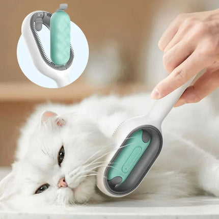 FurBrush Verzorgingshulpmiddel voor Huisdieren | Waterreservoir en Zacht Siliconen | Voor Honden en Katten | Zwart