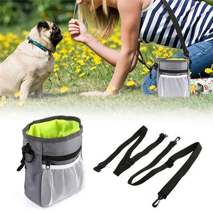 Duurzaam Beloningstasje voor Honden | Vuilafstotend Oxforddoek en Nylon Binnenvoering | 18x14x6 cm | met Klittenbandsluiting en Mesh Vakje