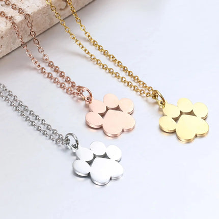 Gepersonaliseerde RVS ketting met hondenpoot hanger | Naam gravure sieraad voor huisdieren | Unisex herinneringssieraad | Uniek cadeau voor dierenvrienden