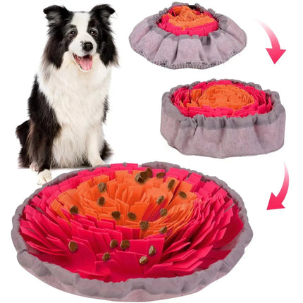 Wasbare Vilt Snuffelmat voor Honden | Opvouwbare Hersenstimulerende Voedselmat | Ideaal voor Mentale en Fysieke Uitdaging