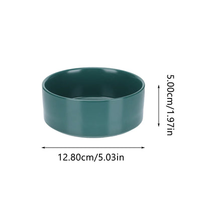 Keramische Eetkom voor Honden en Katten | Groen, Fris Design, 12.8x12.8x5.0 cm | Oven- en Magnetronbestendig, Gemakkelijk Schoon te Maken