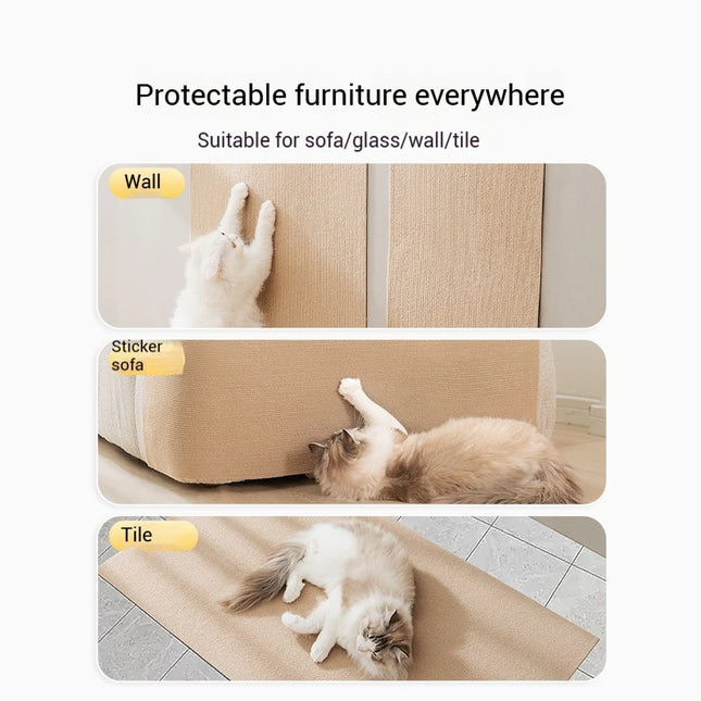 Aanpasbare Krabmat Voor Kat | Zelfklevend Tapijt Bescherming Meubels | Anti-Krabs Bank | Niet-geweven Stoffen | Dierenbescherming | Beschermt Tegen Klauwen | Duurzame Katten Accessoires