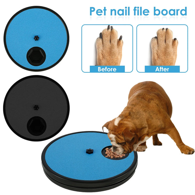 Draaibare Klauwverzorgingsspeelgoed voor Honden | 30x30 cm met Schuurpapier en Voedselcompartimenten | Antislip en Stressvrij