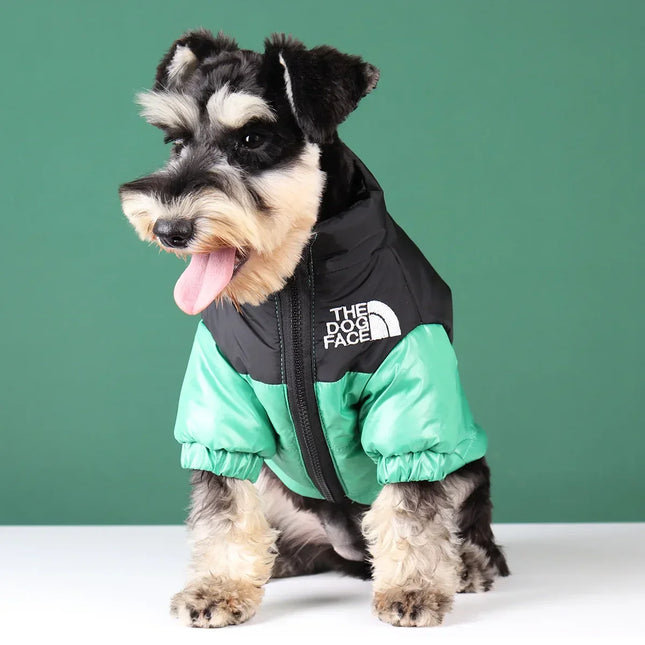 Dog Face Winterjas voor Honden | Water- en Winddicht | Maten S-2XL | Superzacht en Warm | Polyester en Katoen