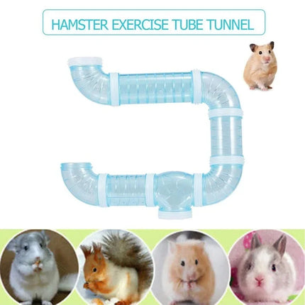 MOONBIFFY | 8-delige Hamsterspeeltunnel Set | Transparant | Knaagdier Speelomgeving | Kleine Huisdieren | DIY Bouwset | Kunststof | Pet Knaagdier Accessoire | Dierenplezier | Kleur Zoals Getoond