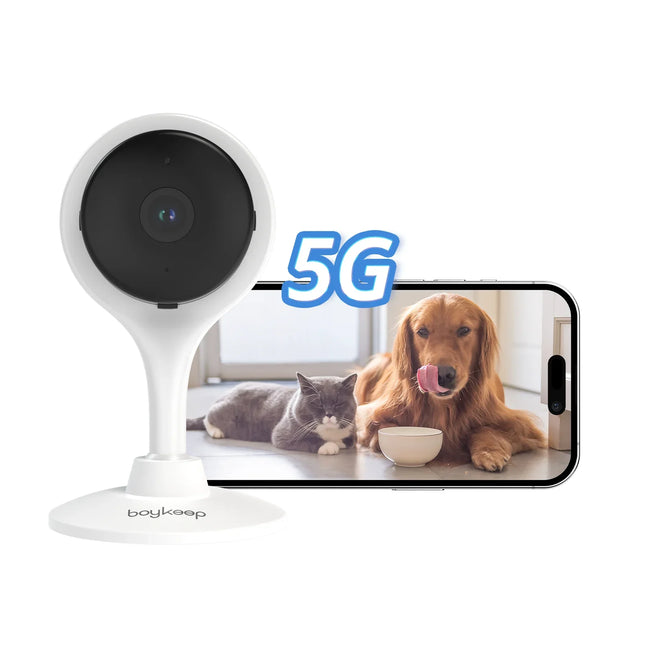 Boykeep 2K Dual-band Wifi | Beveilig Bebés, Huisdieren & Ouderen | SD-kaart & Cloudopslag | Nachtzicht en Tweeweg-audio | Bekijk live via App