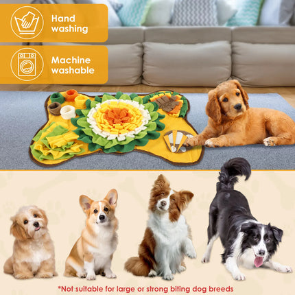 Interactieve Zoekmat voor Honden met Antislip Onderkant en Verborgen Traktatiekommetjes | Stimuleert Geurvermogen en Voorkomt Verveling