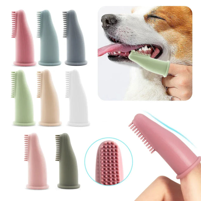 SoftClean Ultra-Zachte Siliconen Vingerhoes | Veilig en Effectief Tandverzorging Accessoire voor Honden en Katten | Beschermt Tandvlees, Verwijdert Plak