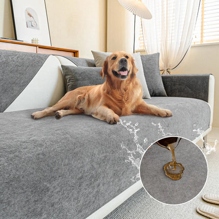 Bobby | Luxe Bankenbescherming Antikras | Geweven Streepontwerp | Wasbaar Chenille | Antislip Onderzijde | Voor Huishoudens met Huisdieren
