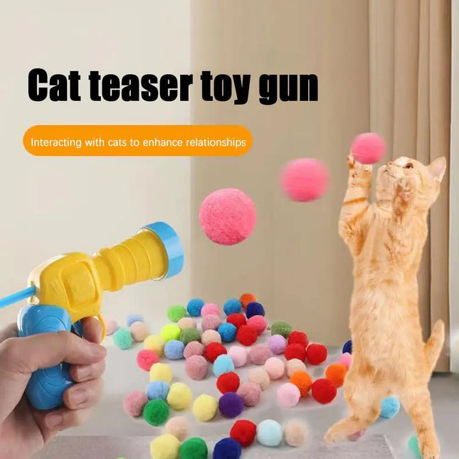 Interactief Katten Speelgoed | Stil Bal Lanceerapparaat | Pluche Ballen | Creatieve Huisdier Spelletjes | Zonder Geluid | Actief Huisdier | Kattenballen | China | Huisdierveilig | Stimulerend Spel | Zonder Chemie