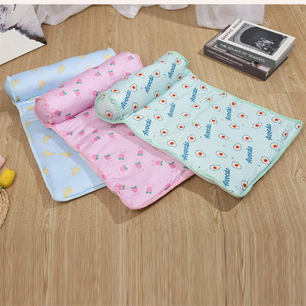 Koelmat Voor Honden | Zacht & Zelfkoelend | Katoenen Mat Verkrijgbaar in Maten Medium & Groot | Handwasbaar | Kleuren: Roze, Blauw, Groen