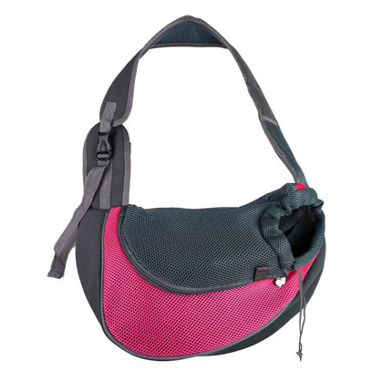 Ademende Schouderdraagtas voor Kleine Huisdieren | Mesh & Sponsvoering | Verstelbare Crossbody Riem | Geschikt voor Honden, Katten tot 6 kg | Beschikbaar in Meerdere Kleuren