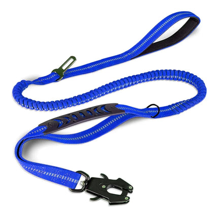 TactiPaw Reflecterende Bungee Riem voor Grote Honden | Schokabsorberend met Quick Release Karabijnhaak en Autogordelbevestiging