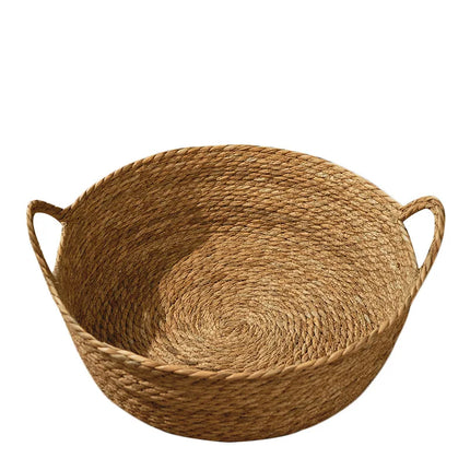 Ronde Rattan Mand | Ademend Huisdierenbed | Katten en Puppy's | Zomerkoel Bamboe Weefhuis | Comfortabel Slaaphol | Dierenvriendelijk ontwerp