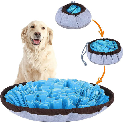 Wasbare Vilt Snuffelmat voor Honden | Opvouwbare Hersenstimulerende Voedselmat | Ideaal voor Mentale en Fysieke Uitdaging