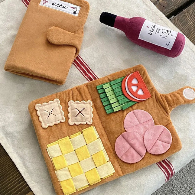 Speelgoed voor Honden | Snuffelmat Pluche en Fleece | Interactief Opvouwbaar Voerspel | Geel | Voor Kleine en Middelgrote Honden | Mentale Stimulatie en Langzaam Eten