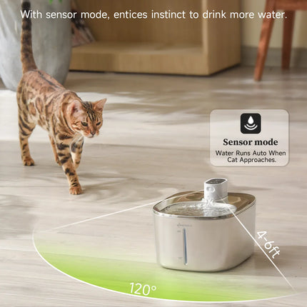 Draadloze Drinkoplossing voor Honden en Katten | 4L Capaciteit | RVS, USB-C Oplaadbaar, met Waterlevel Indicator | Inclusief Reinigingskit