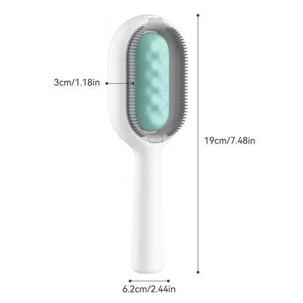 FurBrush Verzorgingshulpmiddel voor Huisdieren | Waterreservoir en Zacht Siliconen | Voor Honden en Katten | Zwart