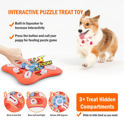 Interactief Puzzelspeelgoed voor Honden | IQ-Training met Snackbeloning | Stimuleert Mentale Scherpte en Voorkomt Verveling | Geschikt voor Alle Hondenmaten