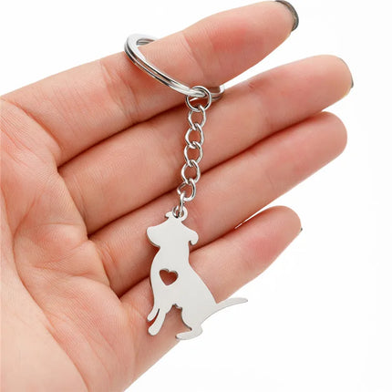 Sleutelhanger hond | Cartoon Bulldog | RVS | Dieren sleutelhanger | Sleutelhanger voor dames & heren | Cadeau | Trendy sleutelaccessoire | Meerdere stijlen | Geschenk voor dierenliefhebber