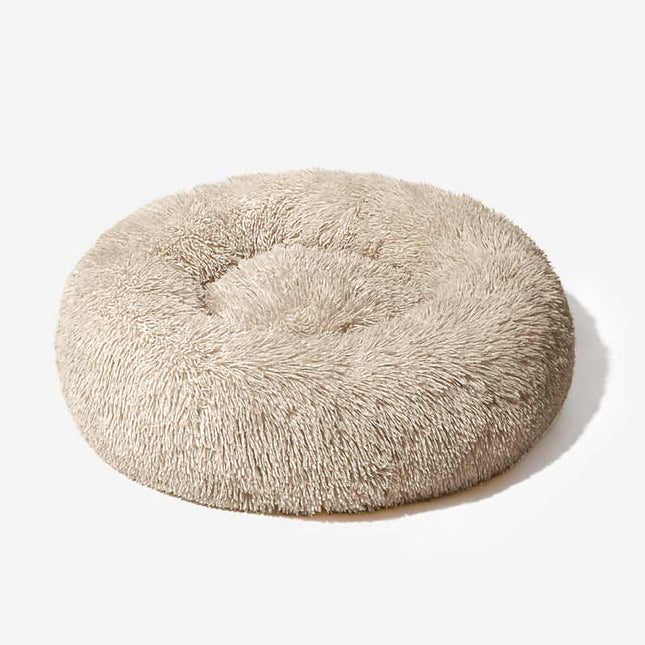 SnoozeBuddy™ | Luxury Dog Bed for Relaxation | Donut Shape | Orthopedic | Soft Plush | Stylish Design | Removable Washable Cover | Suitable for Cats | Charcoal, Cream, Coffee, Light Gray