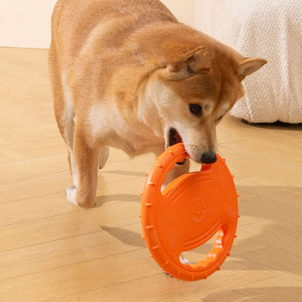 Duurzame Speel Frisbee | Rubber | Aerodynamisch Ontwerp | Zacht voor Tanden | Voor Apporteerspelletjes | Geschikt voor Binnen en Buiten