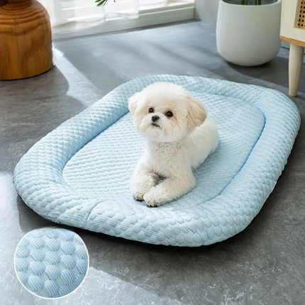 Superzacht IJszijde Hondenbed | Traagschuim Ondersteuning | Wasbaar & Ademend | Verschillende Maten | Koel & Comfortabel | Geschikt Voor Kleine/Middelgrote Honden | Antislip Bodem