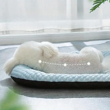 Superzacht IJszijde Hondenbed | Traagschuim Ondersteuning | Wasbaar & Ademend | Verschillende Maten | Koel & Comfortabel | Geschikt Voor Kleine/Middelgrote Honden | Antislip Bodem