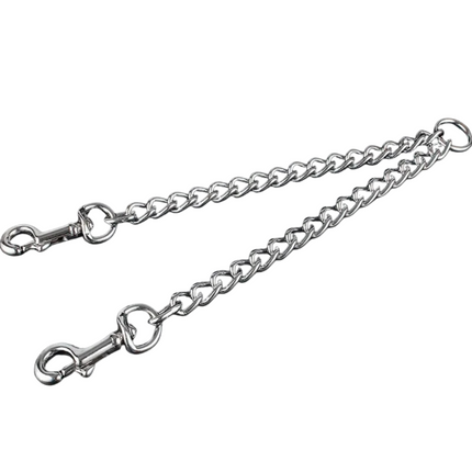 Stainless Steel Double-Barrel Dog Leash | Anti-Tangle | 150 cm | Suitable for Large and Small Dogs