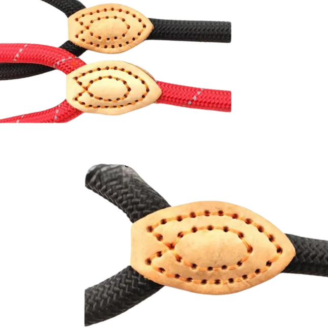 2-in-1 Verstelbare NYLON P-vorm Enkelzijdige Hondenlijn 150cm  Zwart voor Training en Controle