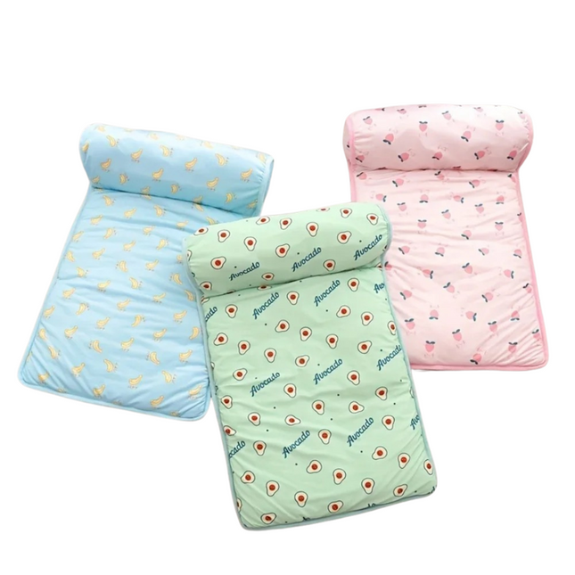 Chill Zone │ Zelfkoelend Kussen voor Honden │ Pluche Ondersteuning │ Lichtgewicht en Draagbaar │ Roze, Groen, Blauw │ Verschillende Maten
