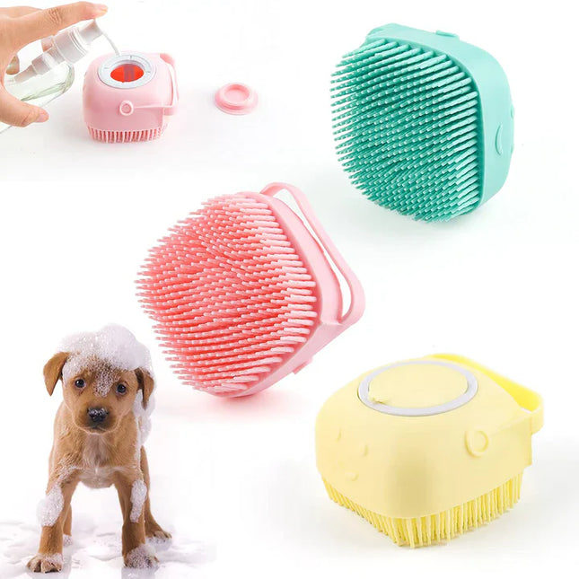 Senna | Innovatieve Massageborstel & Verzorgingstool | Glanzende Vacht & Gezonde Huid | Zachte Applicatie met Shampoo Dispenser