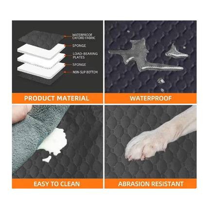 Hondendeken auto waterdicht | Bescherming achterbank tegen haren, vuil en krassen | Comfortabele reisdeken voor hond met antislip en zachte voering
