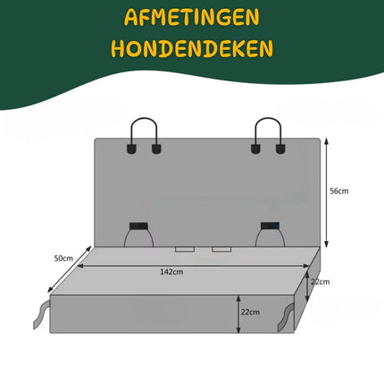 Waterdichte Honden Autodeken | Achterbank Bescherming | 600D Oxford Materiaal | Universele Pasvorm | Antislip Onderzijde | Zijkant Bescherming