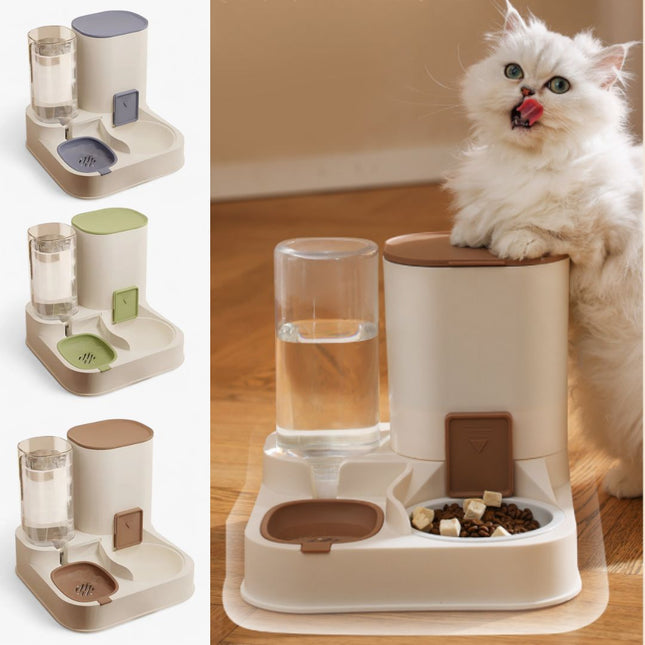 PetEase automatische voer- en waterdispenser voor huisdieren | Grote capaciteit | Duurzaam en makkelijk schoon te maken | Altijd vers water en voer