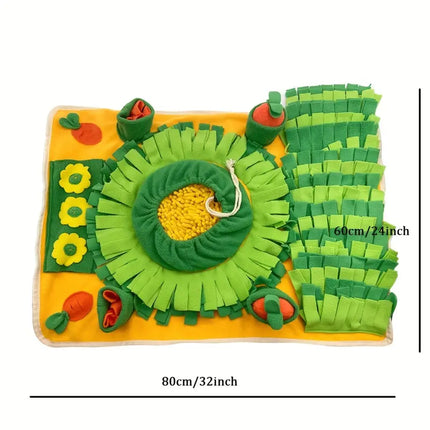 Snuffelmat Hond | Grootte 80x60 cm | Zacht Fleece | Geschikt voor Alle Honden | Vertraging Snelle Eters | Speelgoed voor Mentaal Stimuleren | Gemakkelijk Schoon te Maken | Verbetert Algeheel Welzijn