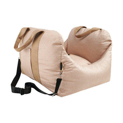 Pluizige Huisdierverblijf | Comfortabele Kennel | 52x52x44cm | Antraciet Grijs, Beige, Licht Grijs