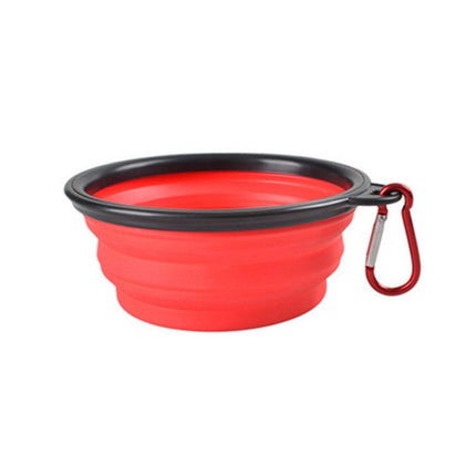 Opvouwbare voerbak voor honden en katten | Duurzaam TPR-rubber | Met karabijnhaak | Compact & lichtgewicht | Ideaal voor onderweg, reizen of wandelingen | Geschikt voor water en voer