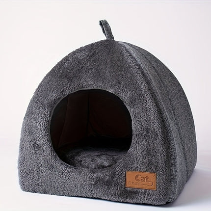 Driehoekig Kattennest van Katoen | Knusse en Veilige Slaapplek voor Katten tot 6 kg | Modern en Comfortabel Huisdierbed | Geschikt voor Binnen en Buiten