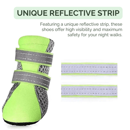 Waterproof, breathable dog shoes | Rain and snow protection | Non-slip sole | Pack of 4