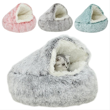 CuddleCloud comfortabel huisdierenbed | Zacht lang pluche hondenmand en kattenbed | Warm, antislip, wasbaar en opvouwbaar | Diverse maten S-XL | Geschikt voor hond en kat