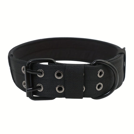 Verstelbare hondenhalsband van sterk nylon | Geschikt voor grote honden | Duurzaam, comfortabele pasvorm en stevige gespsluiting | Maten M, L, XL