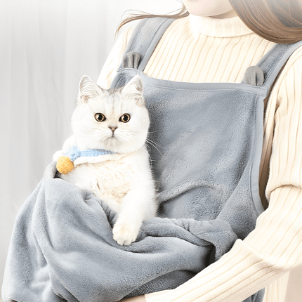 AproNest | Soporte portátil de peluche para gatos | Comodidad manos libres | Calidez y seguridad | Ideal para acurrucarse