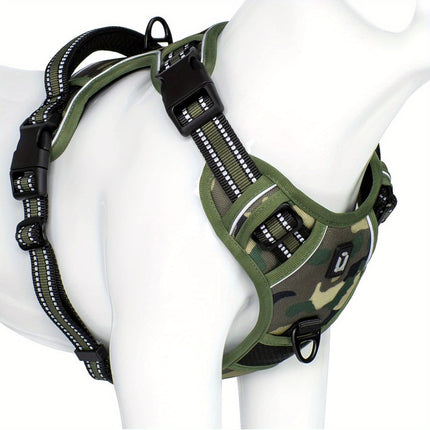 Reflecterend No-Pull Hondentuig | Nylon | Ademend | Met Handvat | Verstelbaar | Voor Wandelen en Training | Diverse Maten en en | Voor Kleine en Grote Honden