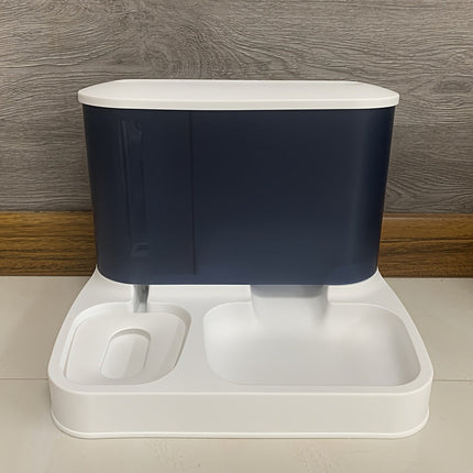 Kattenvoerbak met Automatische Waterdispenser | Zwaartekrachtgestuurd | Transparant Ontwerp | Voor Katten en Kleine Huisdieren | Duurzaam Kunststof | Gemakkelijk Bijvulbaar