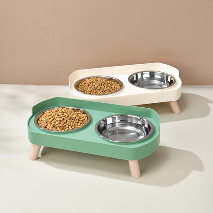 Roestvrijstalen Kattenvoerbak & Waterdispenser