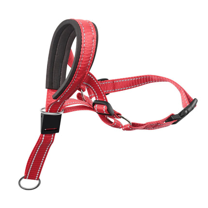 Ademende Nylon Anti-Blaf Snuit met Reflecterende Strips voor Honden | Verstelbare Pasvorm en Snelsluiting | Kleuren: Oranje, Rood, Blauw | Maten: S, M, L, XL